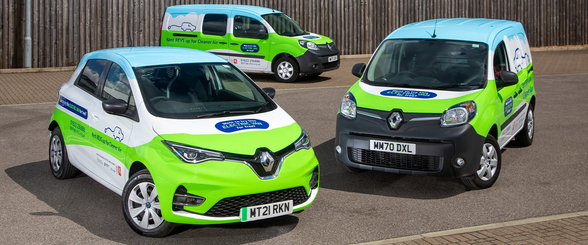 Vehicles that are part of Kent REVS scheme in the car park