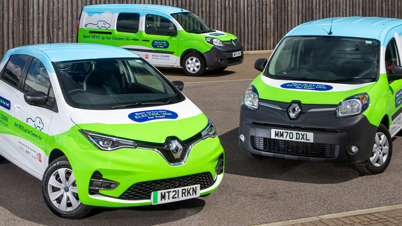 Vehicles that are part of Kent REVS scheme in the car park