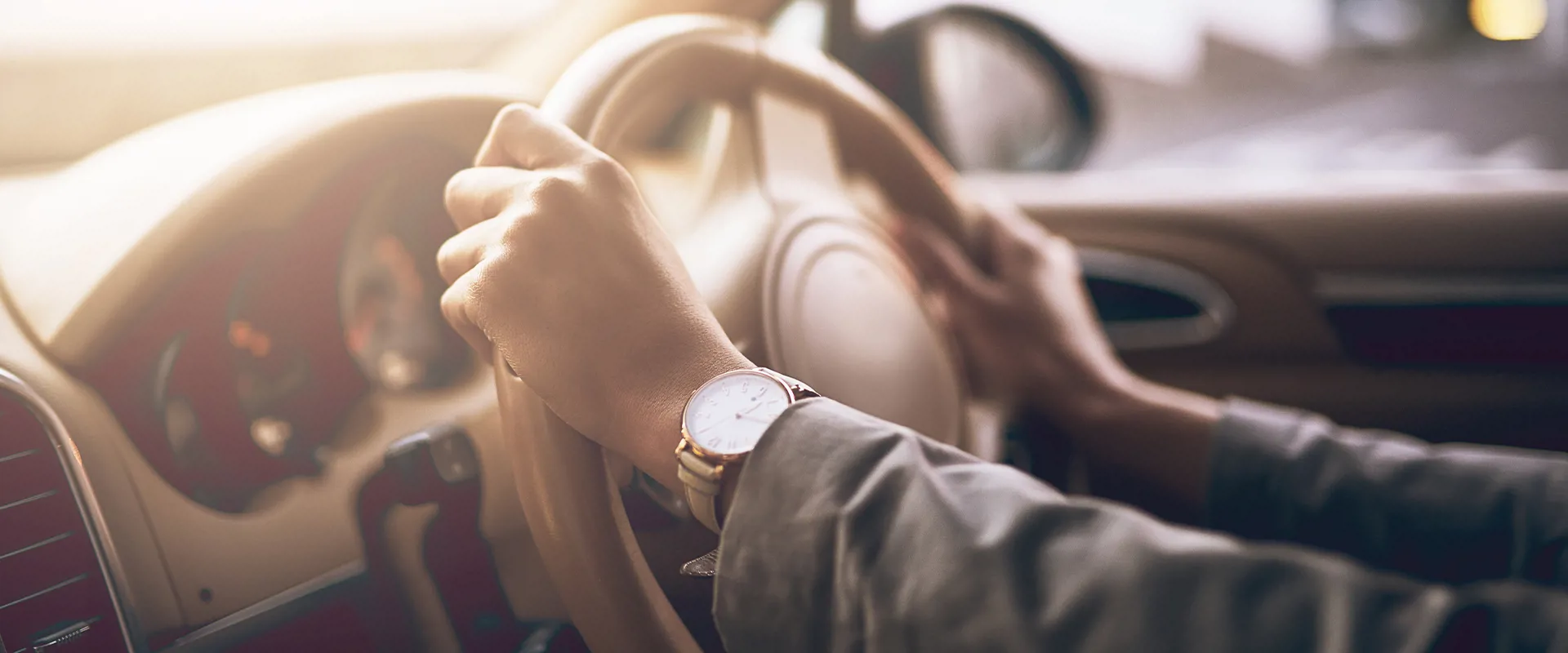 Public sector customer driving a rented car